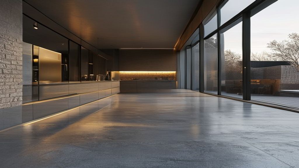 polished concrete floor with underfloor heating - UK Construction 2026
